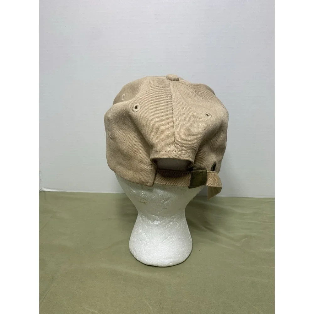 Walt Disney World Adult Hat Cap Adjustable Tan Navy Mickey Mouse Embroidered